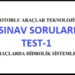 hidrolik sistemler test 1