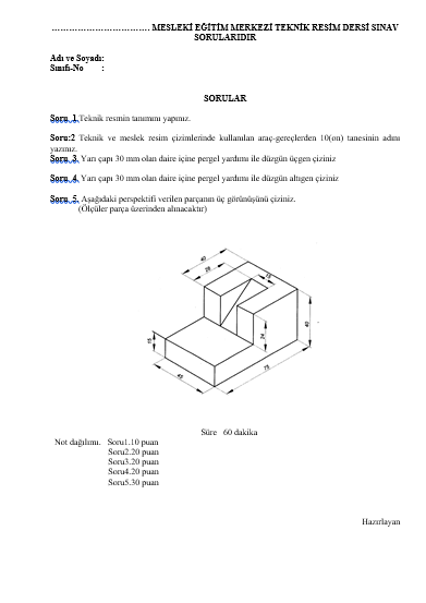 otomotiv_teknik_resim_sınav