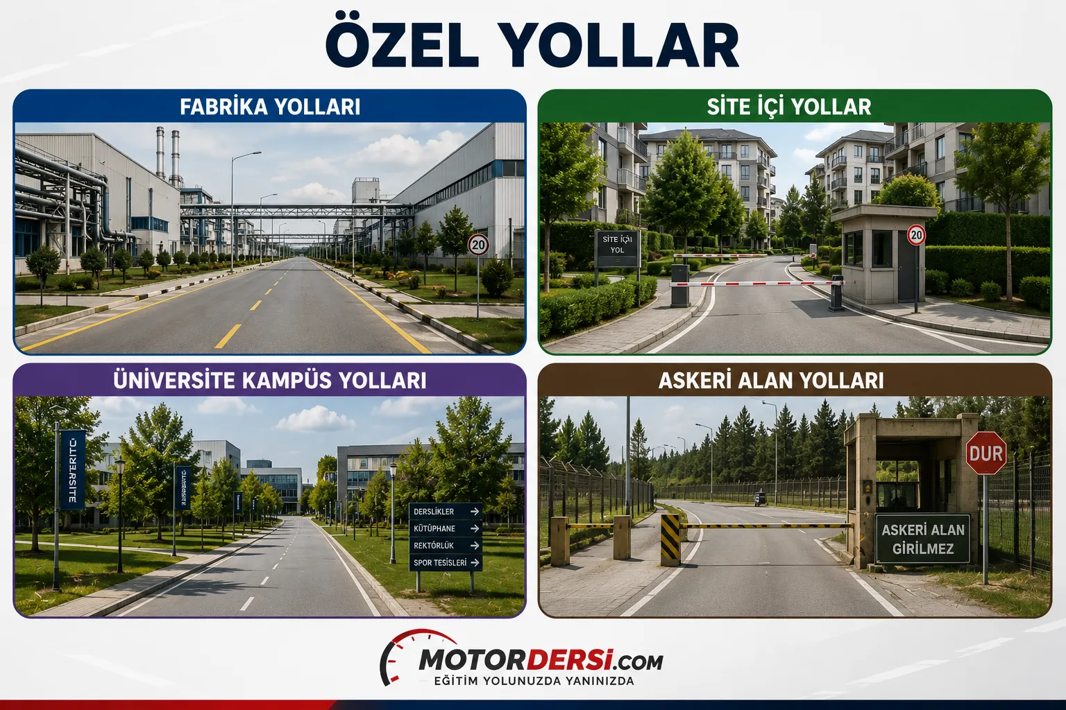 Kişilere ait olan fabrikalar ve diğer tesis yolları