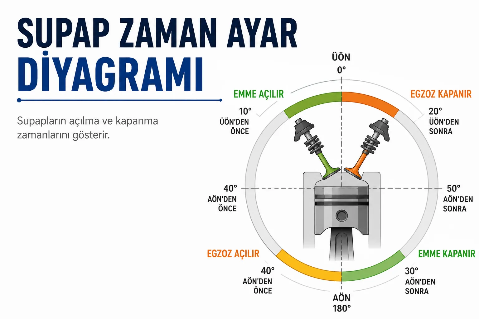Supap zaman ayar diyagramı görseli animasyon sayfası