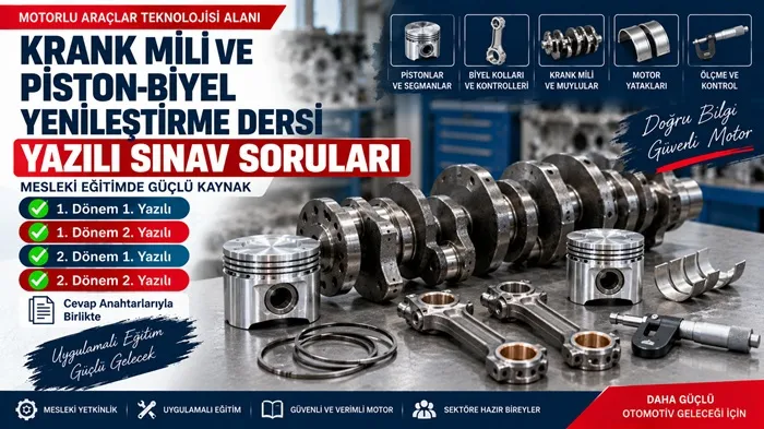 Krank Mili ve Piston-Biyel Yenileştirme Yazılı Sınav Soruları