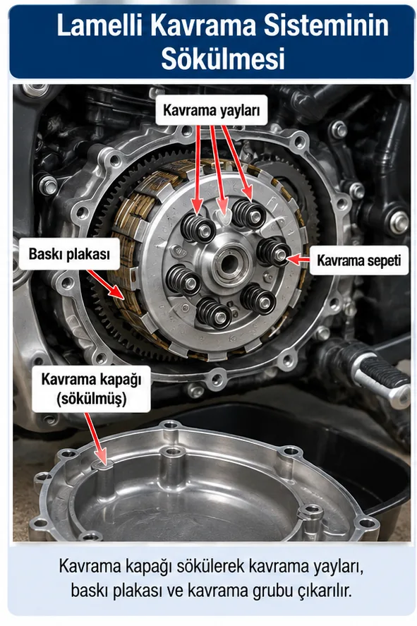 Lamelli kavrama sisteminin sökülmesi