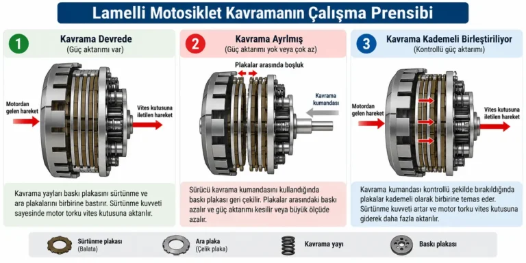 Motosiklet Kavrama Sistemi: Görevi, Çeşitleri ve Çalışması