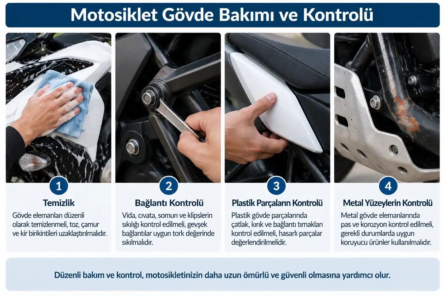 motosiklet gövde bakımı nasıl yapılır.