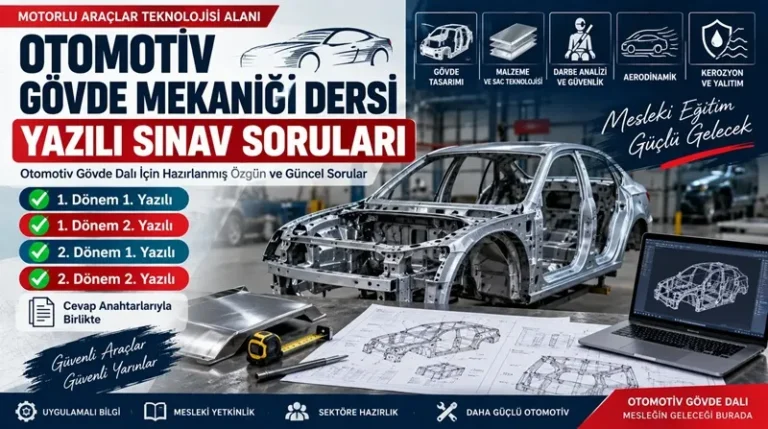Otomotiv Gövde Mekaniği Yazılı Sınav Soruları