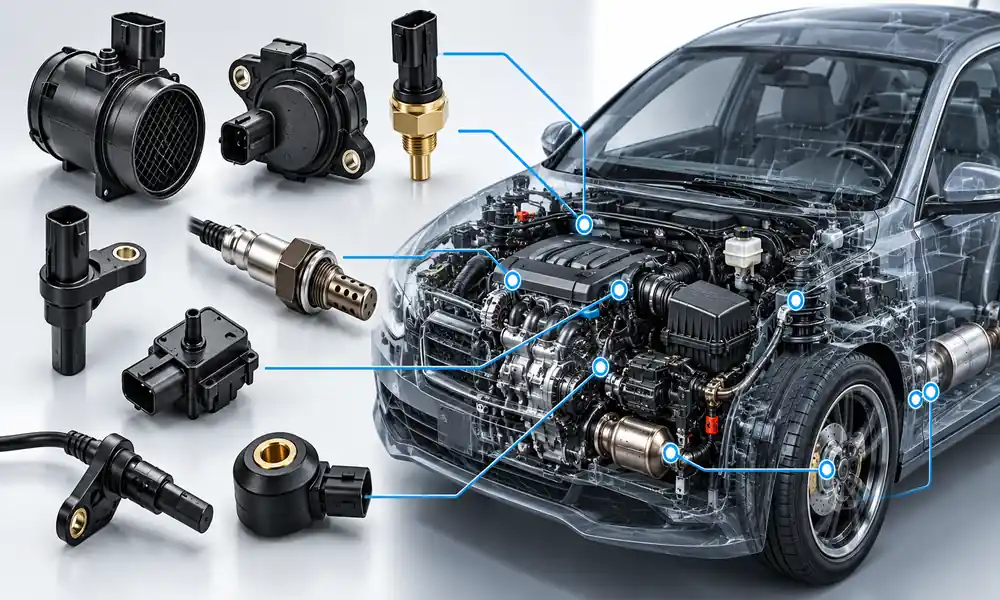 Otomotiv sensörleri ve ECU arasındaki bağlantı