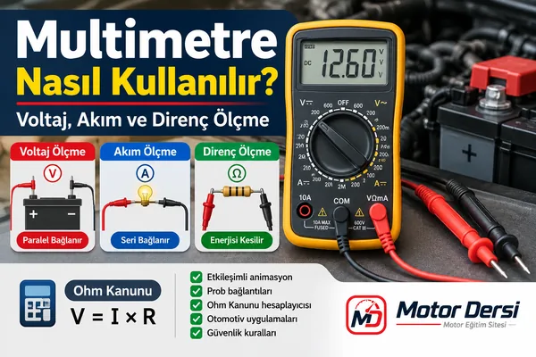 Multimetre ile Voltaj, Akım ve Direnç Ölçme