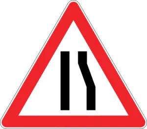 Sağdan Daralan Kaplama trafik levhası
