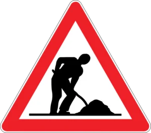 Yolda Çalışma trafik levhası