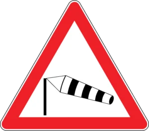 Yandan Rüzgar trafik levhası