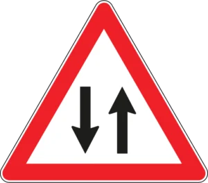 İki Yönlü Trafik trafik levhası