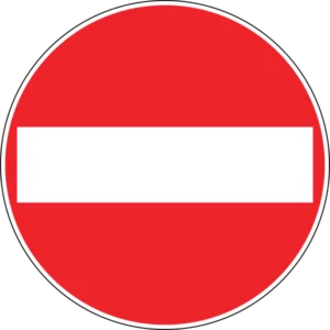Girişi Olmayan Yol trafik levhası