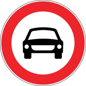 Motosiklet Hariç Motorlu Taşıt Trafiğine Kapalı Yol trafik levhası