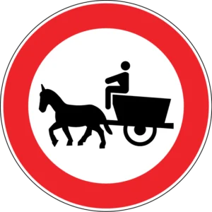 At Arabası Giremez trafik levhası