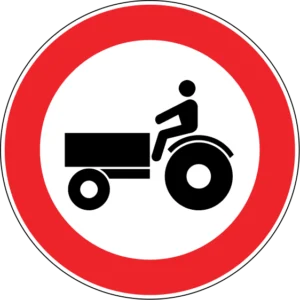 Traktör Giremez trafik levhası