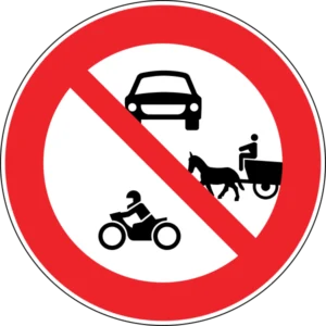 Taşıt Giremez trafik levhası
