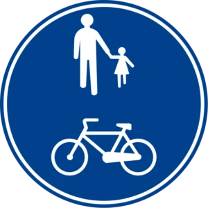 Yayalar Ve Bisikletliler Tarafından Kullanılabilen Yol trafik levhası