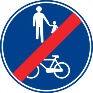 Yayalar Ve Bisikletliler Tarafından Kullanılabilen Yol Sonu trafik levhası