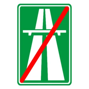 Otoyol Sonu trafik levhası