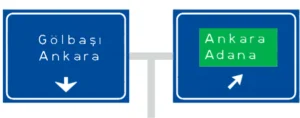 Konsola Asılan (T ve L Tipi) Yön Levhaları trafik levhası