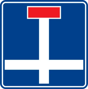 Girişi Olmayan Yol Kavşağı trafik levhası