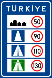 Türkiye Hız Sınırları Levhası trafik levhası