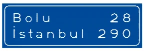 Mesafe Levhası trafik levhası