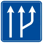 Şerit Düzenleme trafik levhası