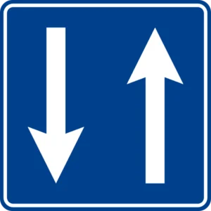 İki Yönlü Yol trafik levhası