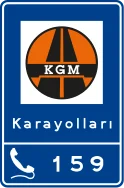 Karayolları Bilgi Levhası trafik levhası