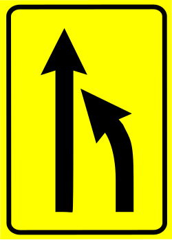 Şerit Düzenleme trafik levhası