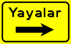 Yayalar trafik levhası