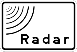 Radar Paneli trafik levhası